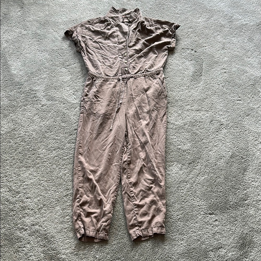 Free People Lottie Casual Tan Jumpsuit